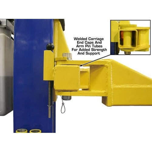 Atlas 9KBPX 9,000 lb Baseplate 2 Post Lift w/ LMA Combo end caps