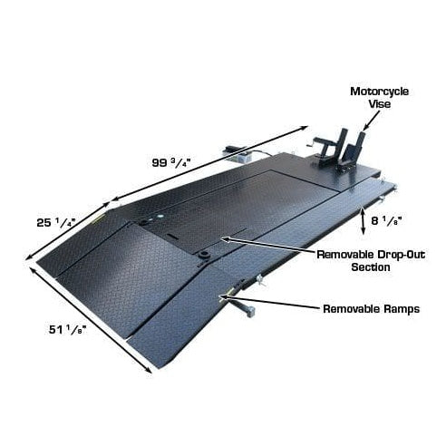 Atlas HI-RISE 1500 Motorcycle/ATV Lift Product Features