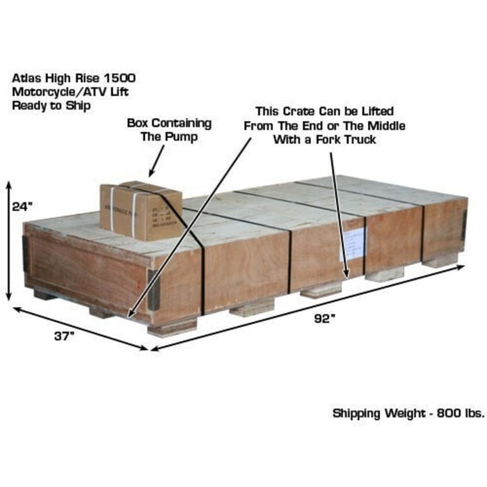 Atlas HI-RISE 1500 Motorcycle/ATV Lift in a box