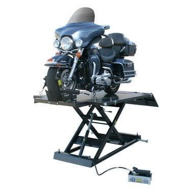 Atlas HI-RISE 1500 Motorcycle/ATV Lift with a motorcycle