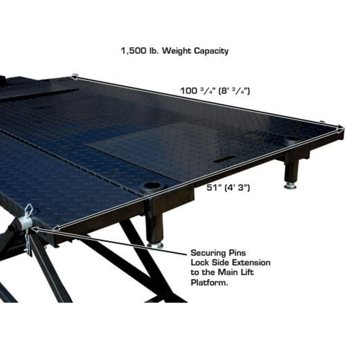 Atlas HI-RISE 1500 Motorcycle/ATV Lift with secure pins