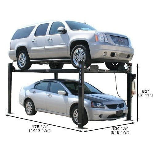 Atlas Garage PRO8000 8,000 lb 4-Post Lift dimensions