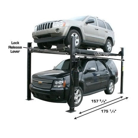 Atlas Garage PRO8000EXT 8,000 lb Extra Tall 4-Post Lift dimensions