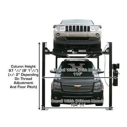 Atlas Garage PRO8000EXT 8,000 lb Extra Tall 4-Post Lift in front view
