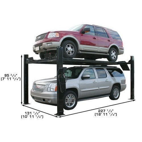 Atlas PRO9000 4 Post Lift + RJ35 Sliding Jacks Combo with cars