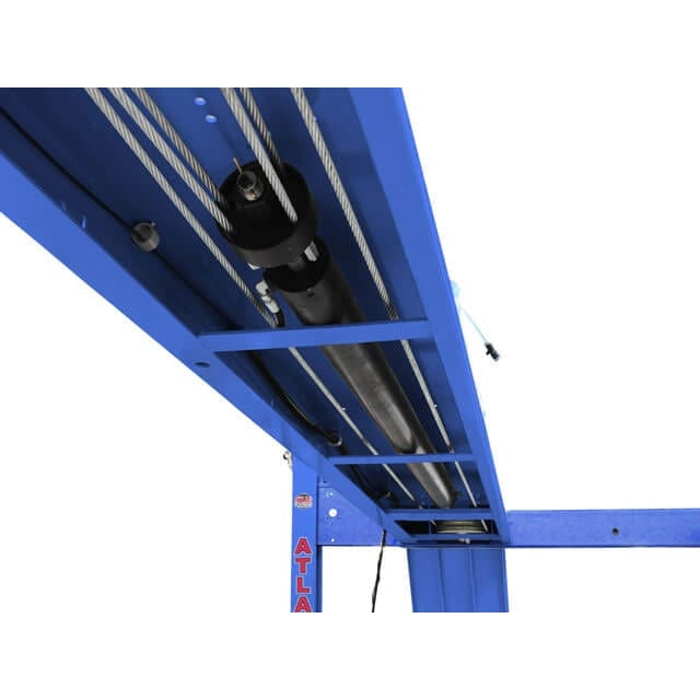 Atlas Platinum PVL14 ALI Certified 14,000 lb 4 Post Lift in underside view