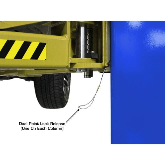 Atlas Platinum PVL9BP ALI Certified 9,000 lb Baseplate 2 Post Lift with Dual Point lock release