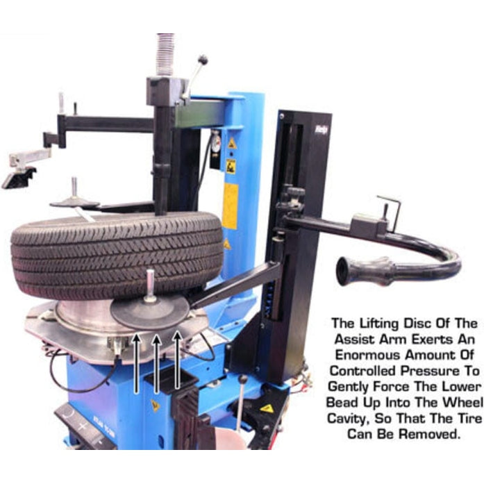 Atlas TC289DAA Extra Large Rim-Clamp Tire Changer w/ Dual Assist Arms with tire