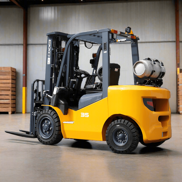EKKO EK35LP Pneumatic Forklift (LPG) 7000 lbs cap, 189" Lift Height-