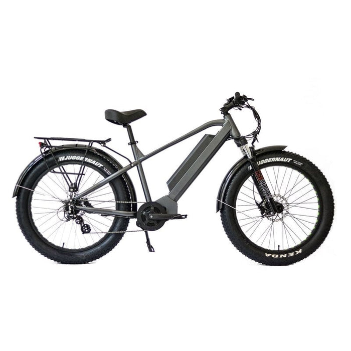 Eunorau FAT-HD Fat Tire Electric Mountain Bike in gray color facing the right