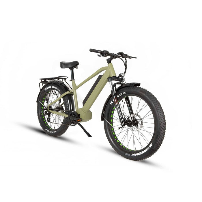 Eunorau FAT-HD Fat Tire Electric Mountain Bike in green color in front view