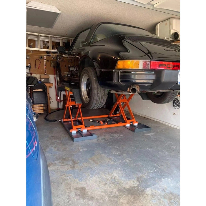 Katool KT-X80-ELECTRIC Mid Rise Scissor Lift with car
