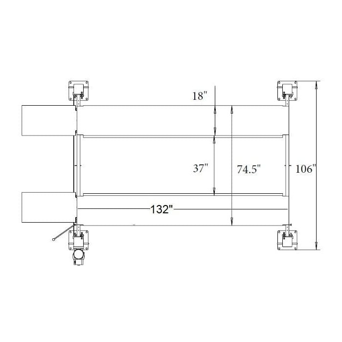Triumph NSS-8SQ 8,000 lb. Shorter Length 4 Post Lift specs