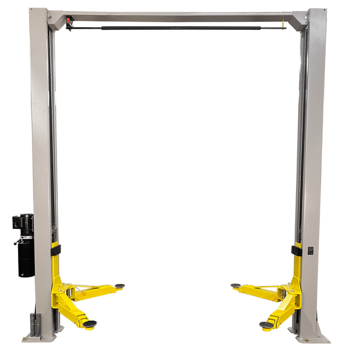 Triumph NTO-9AE 9,000 lb Two Post Auto Lift in front view
