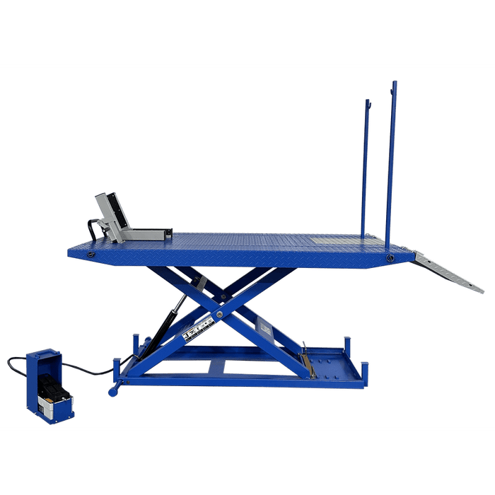 Tuxedo M-1500C-HR 1,500 lb High Rise Motorcycle Lift Bench in side view