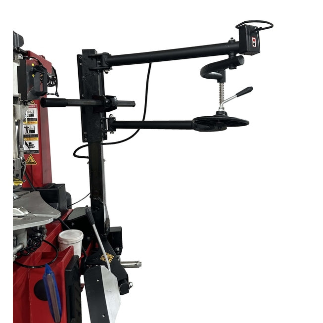 Tuxedo TC-1300 Tire Changer -- Tiltback Press Arm w/ Leverless Demount Tool Assist arms