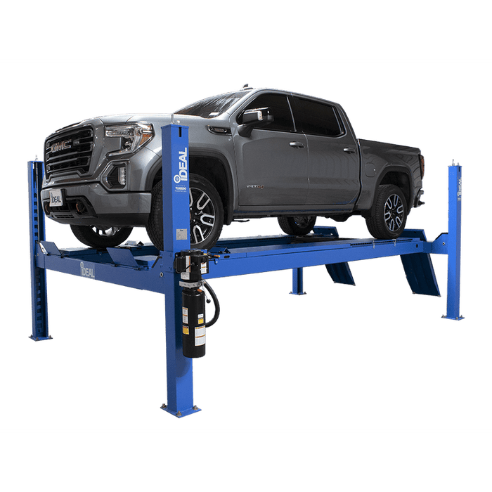 iDEAL FP14KAC-X -4 Post Alignment Lift 182.5" WB (Closed Front / Cable Pull) with car