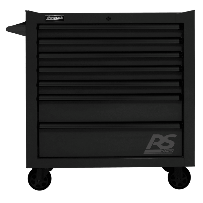 Dark Slate Gray Homak 36" RS Pro 7 Drawer Rolling Cabinet