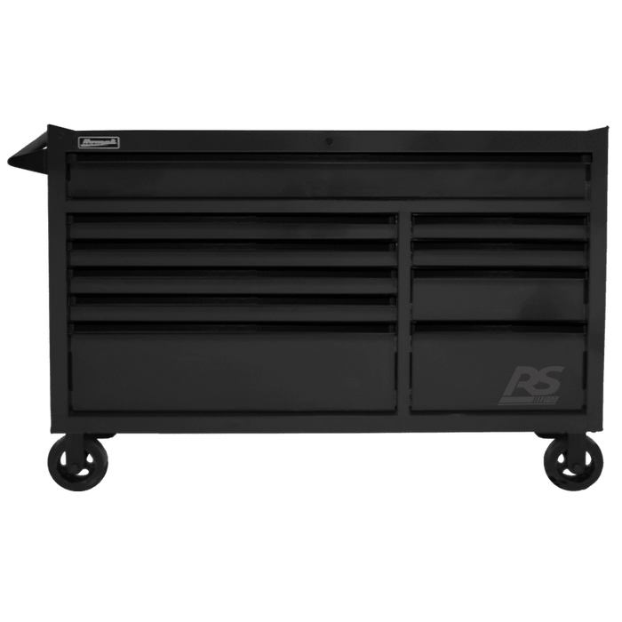 Dark Slate Gray Homak 54" RS Pro 10 Drawer Rolling Cabinet