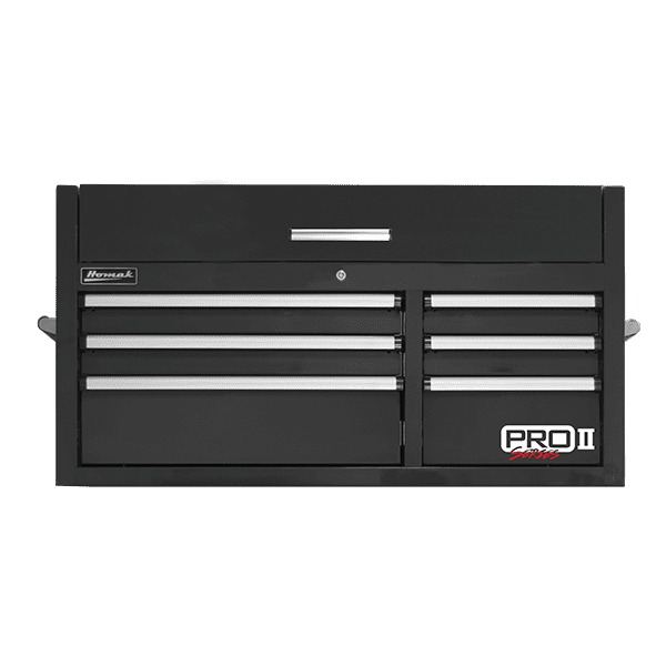 Dark Slate Gray Homak 41" Pro II Series 6 Drawer Top Chest