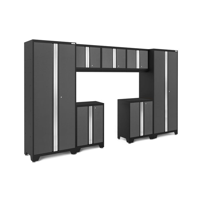 NewAge Bold Series 7 Piece Cabinet Set With Base, Wall Cabinets and 30 in. Lockers-