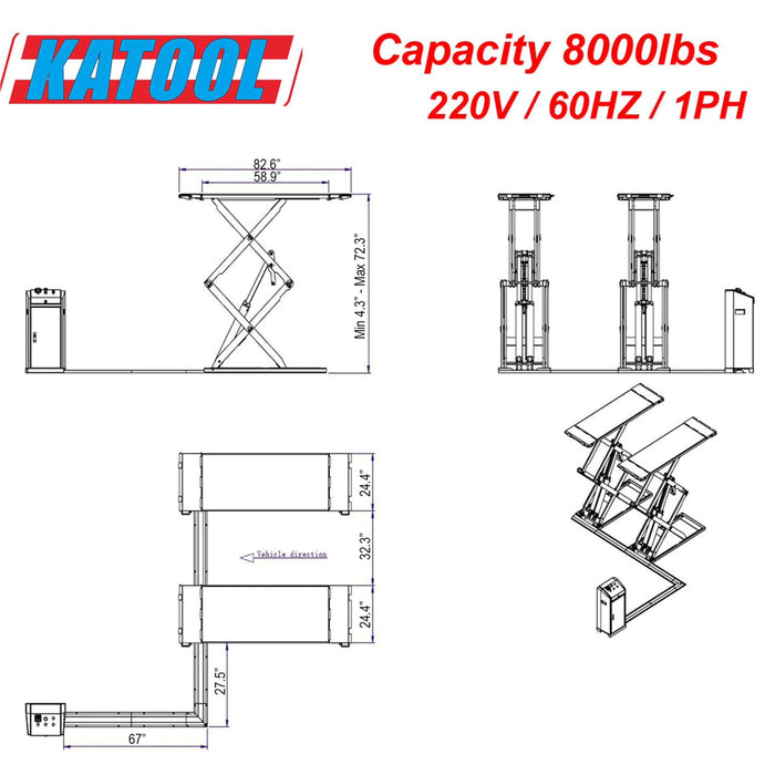 Katool KT-X95 Full Rise Scissor Lift