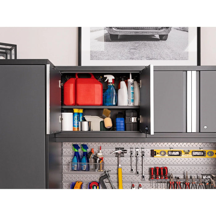 NewAge | Pro 3.0 Series 14-Piece Garage Cabinet Set With Lockers, Base, Wall, Tool Drawer Cabinets and 56 in. Worktop