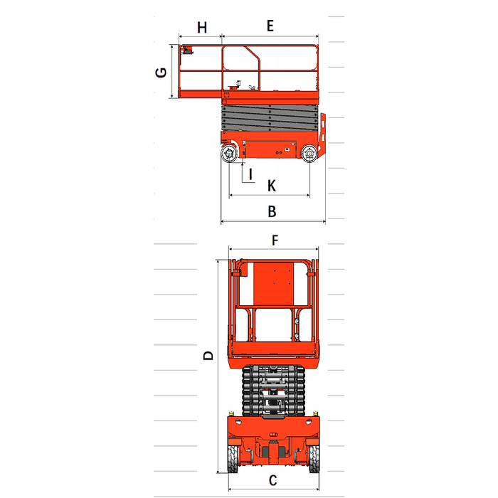 EKKO ES100E-LI Aerial Work Platform Lift Height 32.8' (394'')