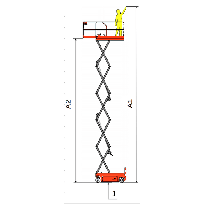 EKKO ES100E-LI Aerial Work Platform Lift Height 32.8' (394'')