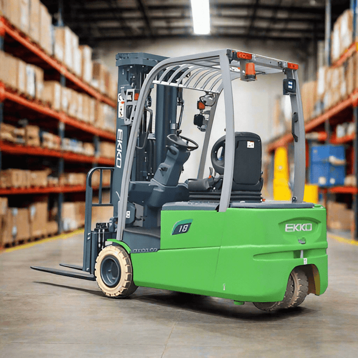 EKKO E18A-212LI 3 Wheel Lithium Forklift, 4000lb Cap., 212" Lift Ht.