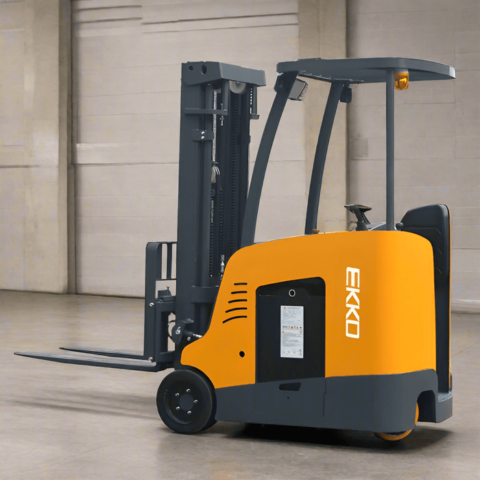 EKKO EK18RF Stand-up Rider Forklift, 4000 lb Cap., 216" Lift Ht. 48V