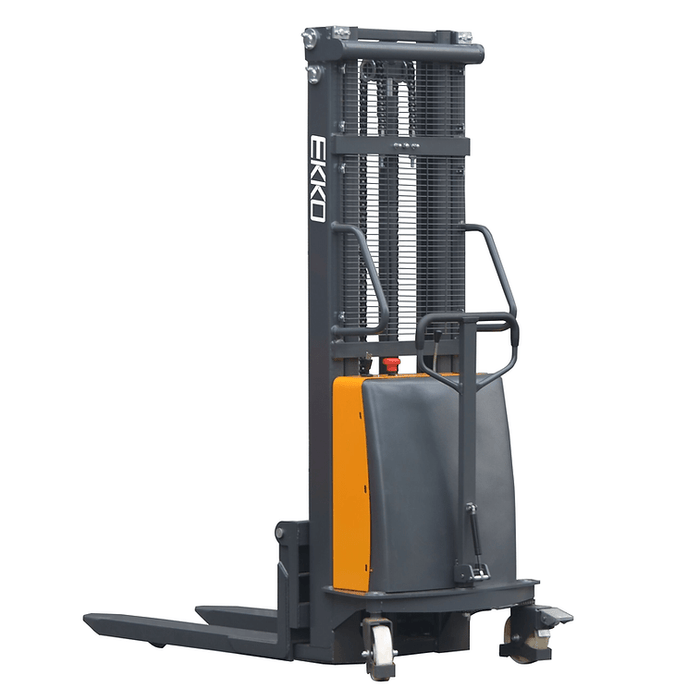 EKKO EA15C Semi-Electric Fork-Over Stacker 3300lbs. Cap., 119.3" Height