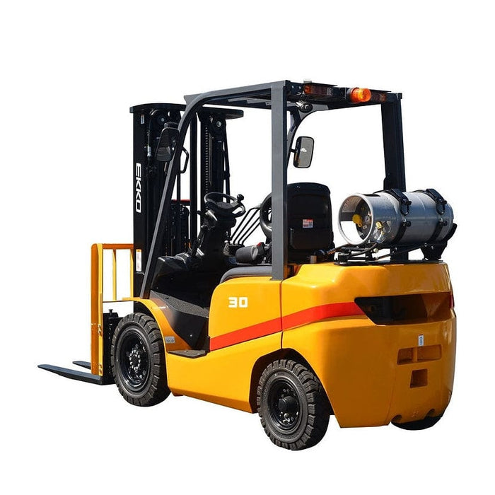 EKKO EK30TLP Forklift with solid pneumatic tires 6000 lbs., cap.