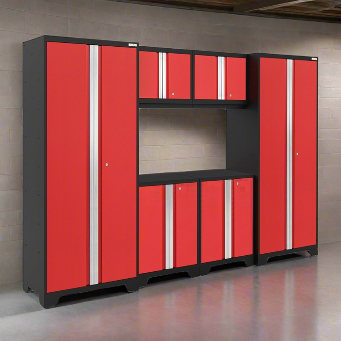 NewAge Bold Series 6 Piece Cabinet Set With Base, Wall Cabinets and 30 in. Lockers