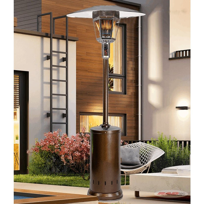 RADtec | 96" Real Flame Propane Patio Heater - Antique Bronze Finish (40,000 BTU)