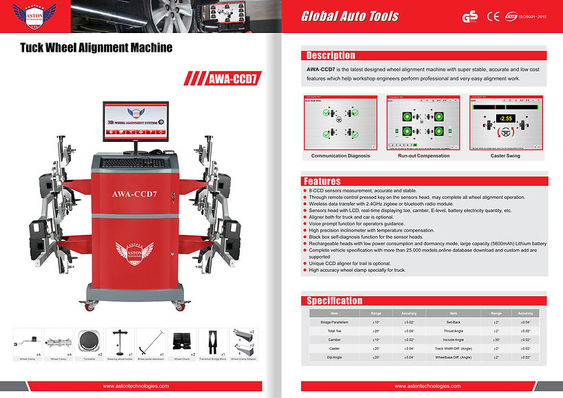 Aston CCD Truck Wheel Alignment Machine AWA-CCD7