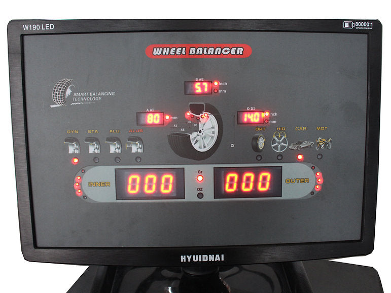 Aston 2D Car Wheel Balancer Self-Calibration w/Laser Light AWB-3022SL