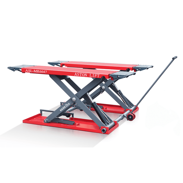 Aston Mid-Rise Scissor Lift 6600lbs 47" Electric Lock Release 110v ASL-MR6647