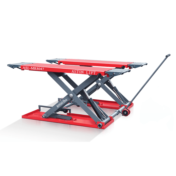 Aston Mid-Rise Scissor Lift 8000lb 47" Electric Lock Release 220V ASL-MR8047