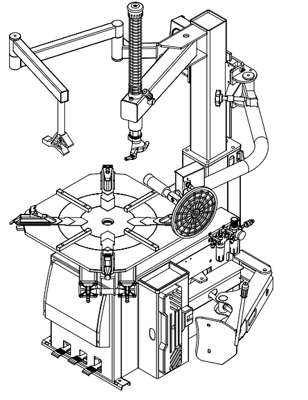 Aston Tire Changer and Wheel Balancer Combo: 1580-3222