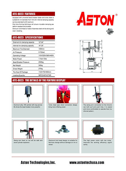 Aston Tire Changer 2.0HP Stronger Motor & Wheel Balancer Combo 1560-3022