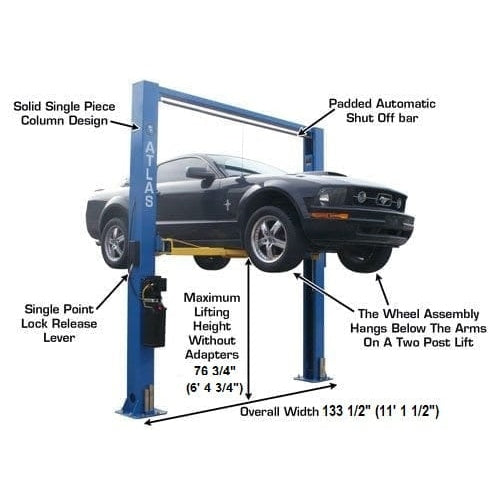 Atlas 9OHSC 9,000 lb Overhead 2-Post Lift