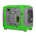 ALP 1000W Portable Powered Generator in Green and Grey Color in side view