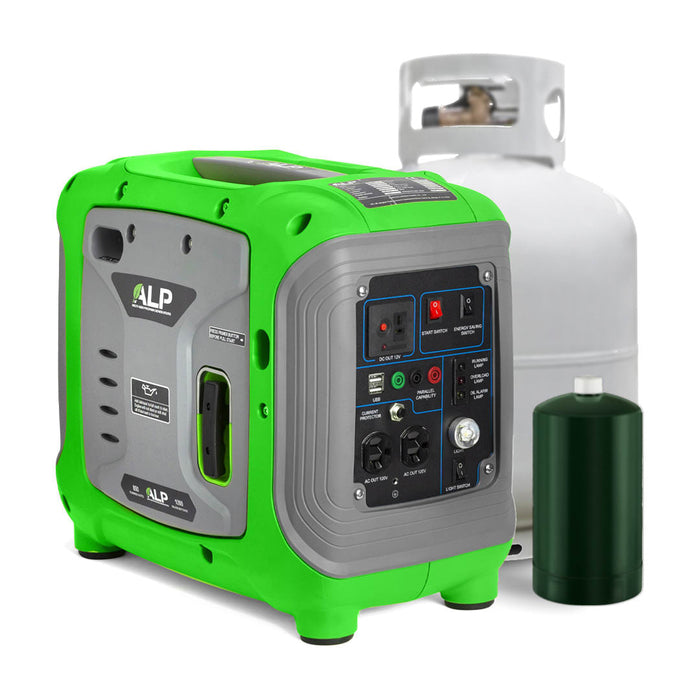 ALP 1000W Portable Powered Generator in Green and Grey Color