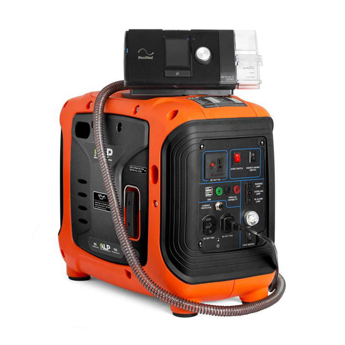 ALP 1000W Portable Powered Generator in Orange and Black Color charging medical device