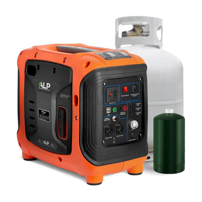 ALP 1000W Portable Powered Generator in Orange and Black Color