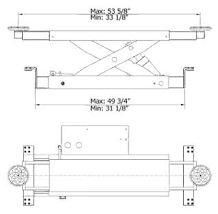 AMGO J5H Manual Rolling Jack 5,000 lbs. Capacity