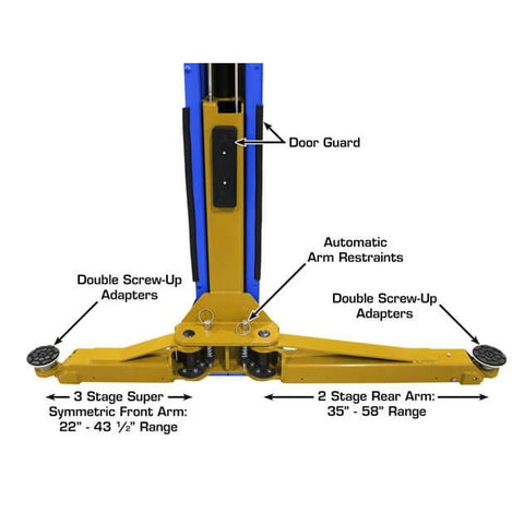 Atlas Platinum PVL10 ALI Certified 10,000 lb Overhead 2 Post Lift