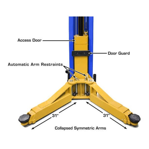 Atlas Platinum PVL12 ALI Certified 12,000 lb Overhead 2 Post Lift