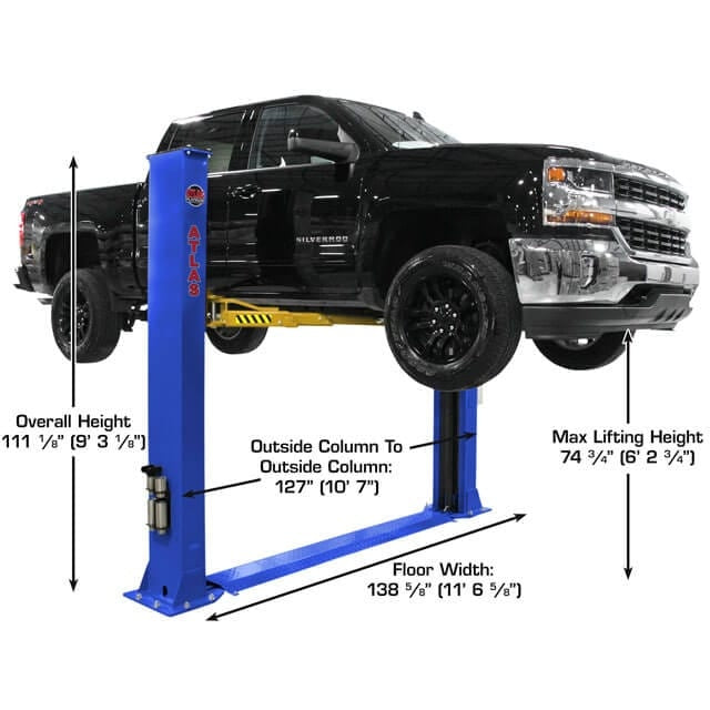 Atlas Platinum PVL9BP ALI Certified 9,000 lb Baseplate 2 Post Lift